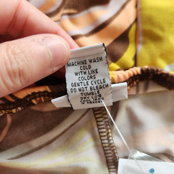 Rue 21 Women 1X Full-Button Bodycon Backless Tube Dress Bohemiam 70s Swirl NWT - Picture 10 of 11